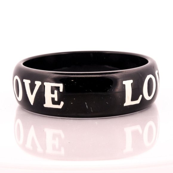 LOVE Black Cuff Bracelet - Picture 5 of 8